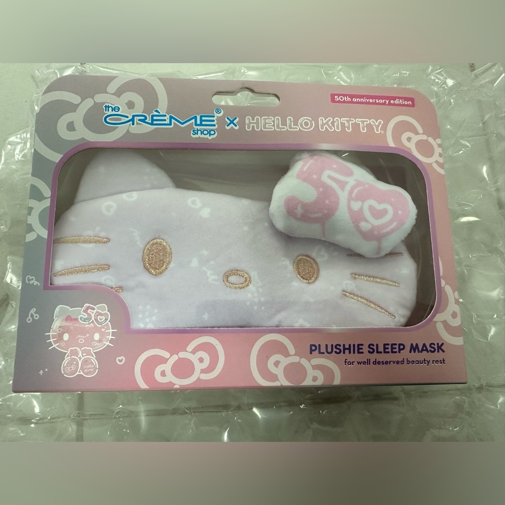 The Creme Shop x Hello Kitty 50th Limited Edition plushie Sleep Mask NEW